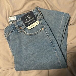 Abercrombie Slim Straight Jeans 8/29R NWT Curve Love